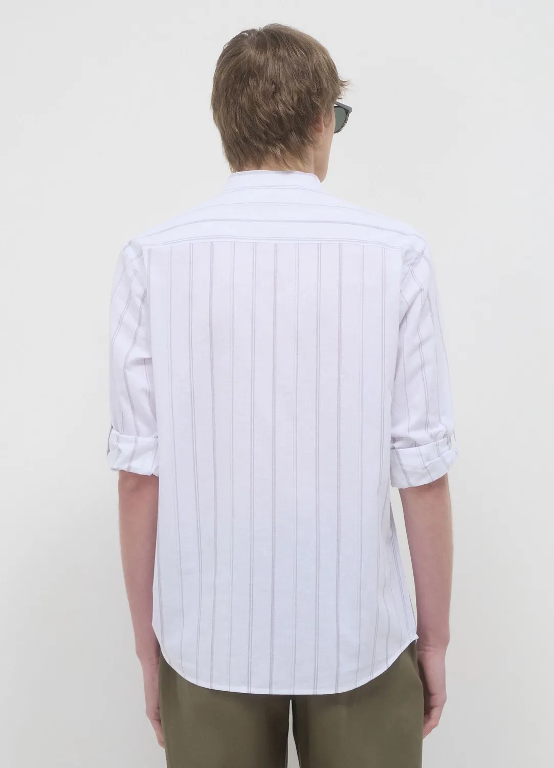 Calliope chemise coréenne rayures homme coton