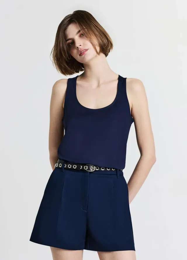 Calliope short uni femme coupe regular zip