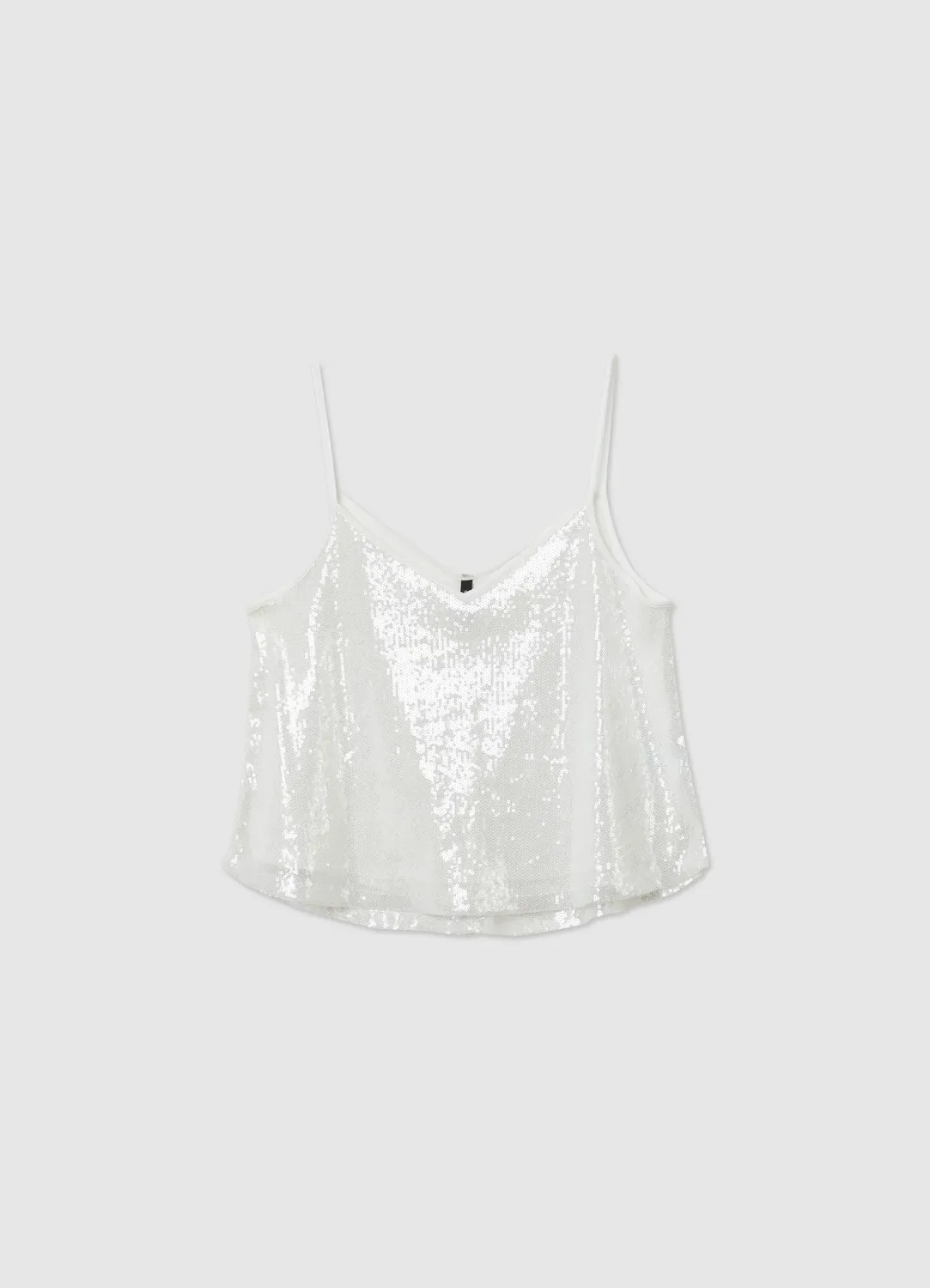 Calliope Top évasé paillettes bretelles taille S