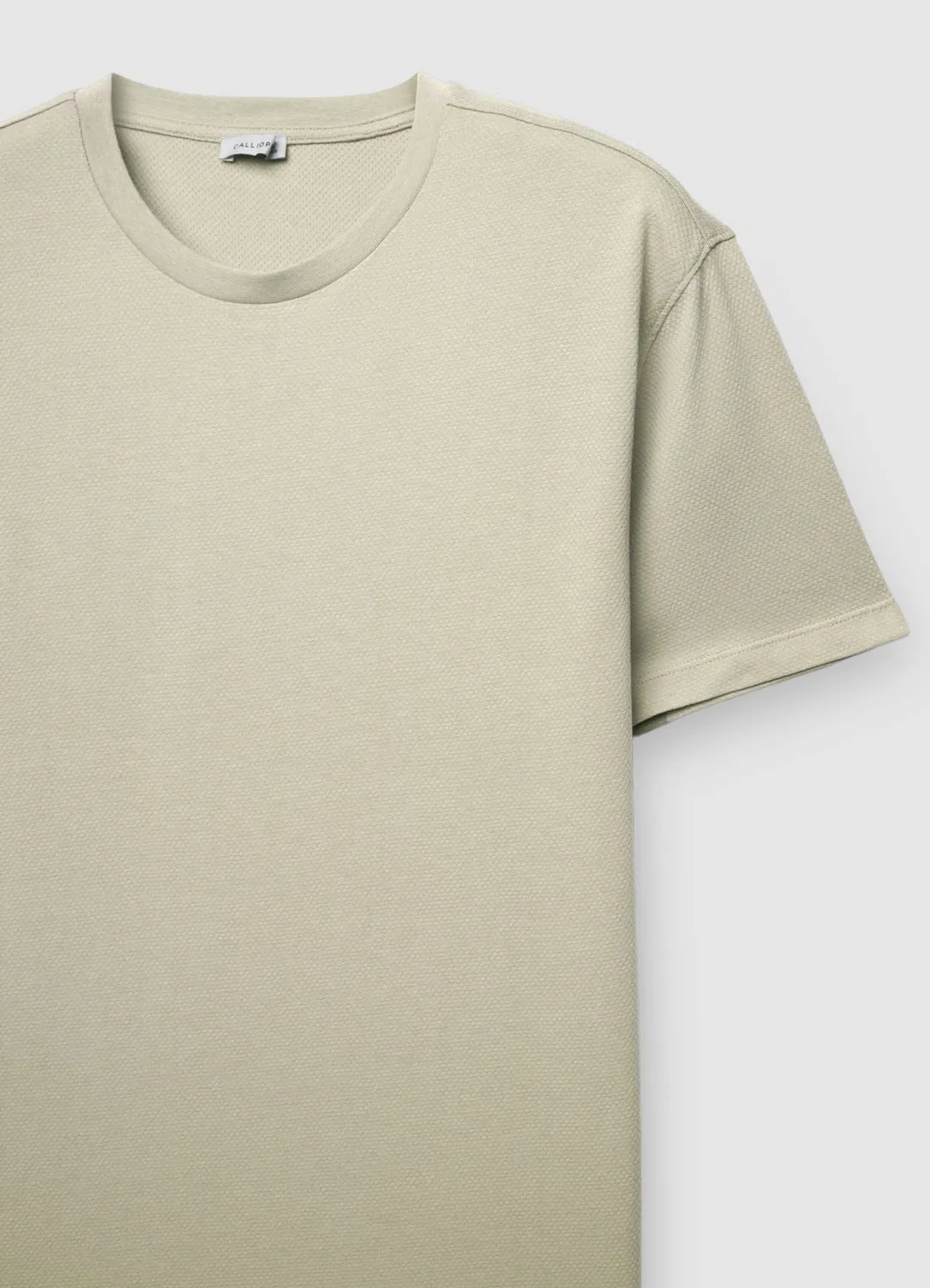 Calliope T-shirt homme piqué col rond uni manches courtes
