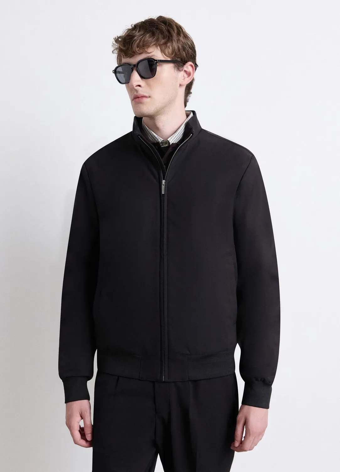 Calliope bomber zip homme col montant uni