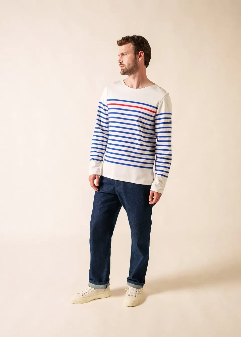 Saint James Naval marinière rouge coton XS-3XL