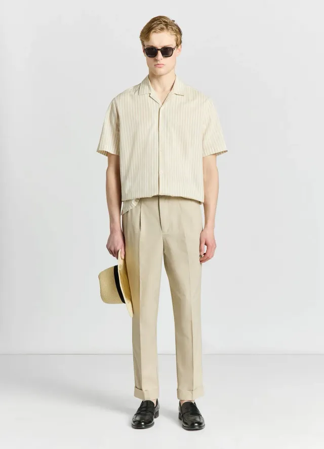 Calliope chemise rayures homme col bowling