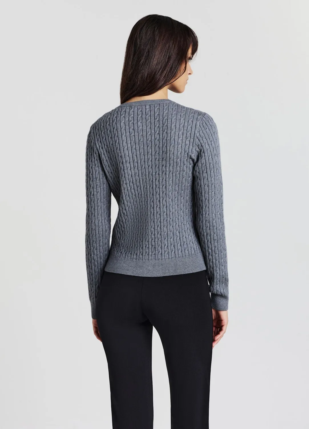 Calliope cardigan torsades femme col rond boutons