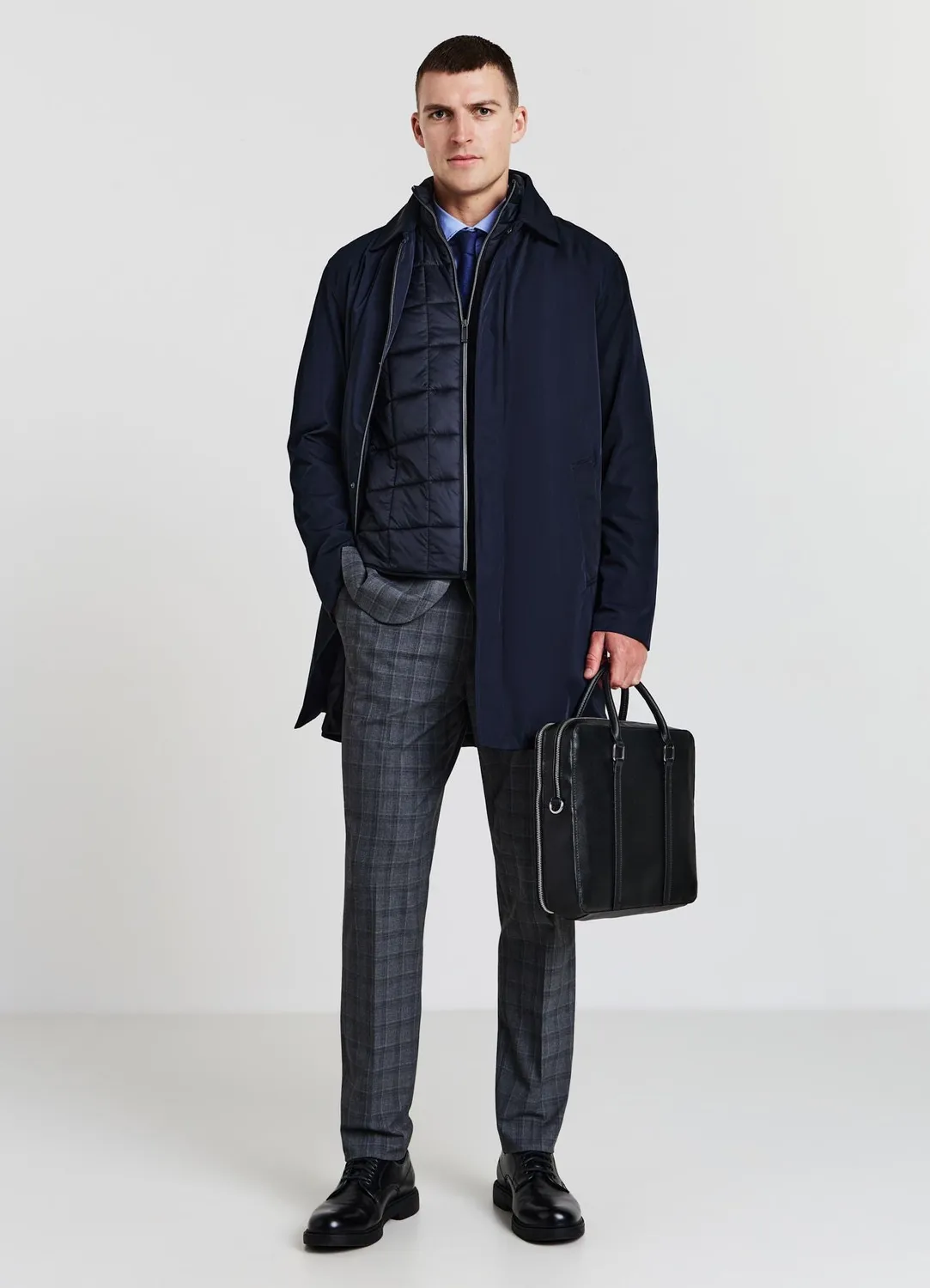 Calliope Cappotto Manteau Homme Matelassé Col Classique