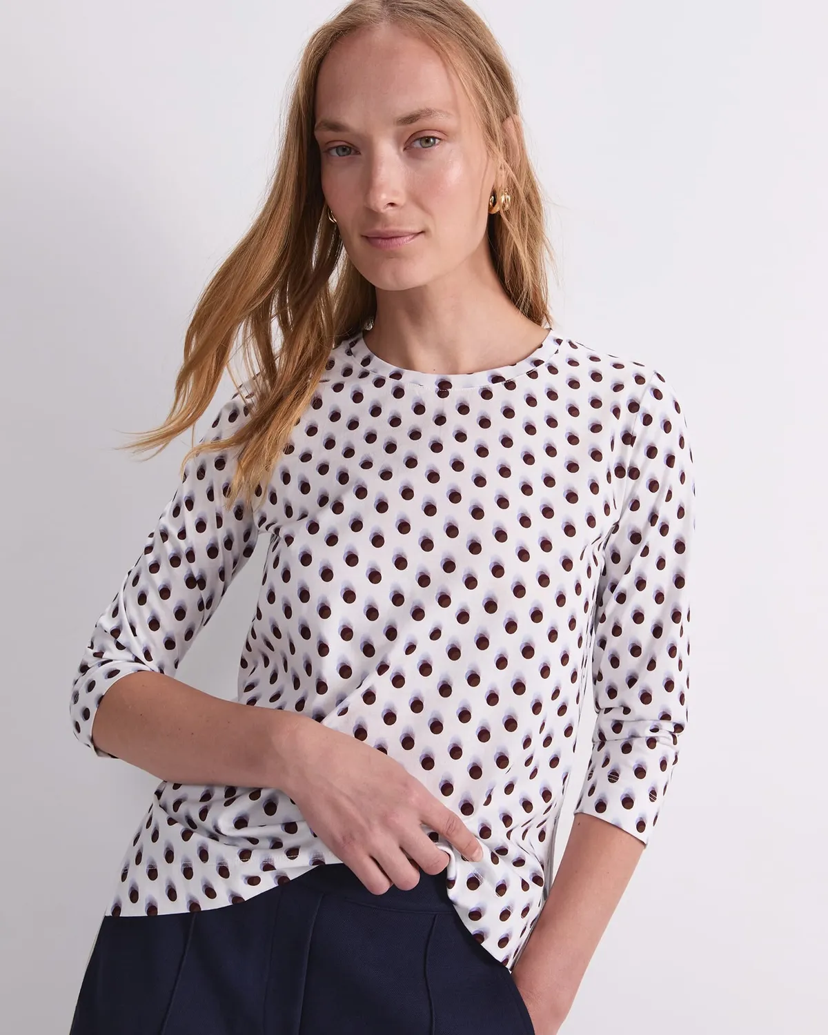 Sportscraft Spot Print Merc t-shirt coton femme à pois