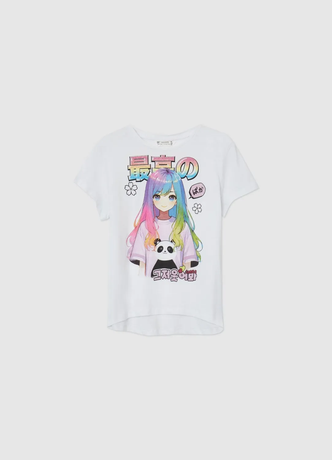 Calliope T-shirt manga t-shirt fille coton
