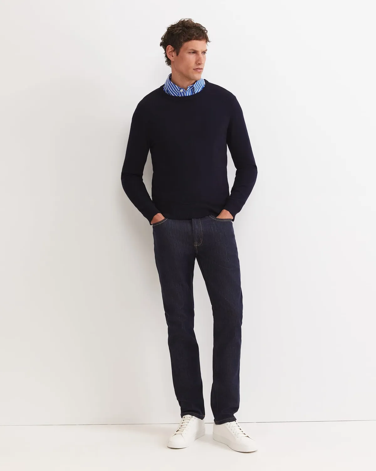 Sportscraft Merino Crew Neck Knit pull mérinos homme