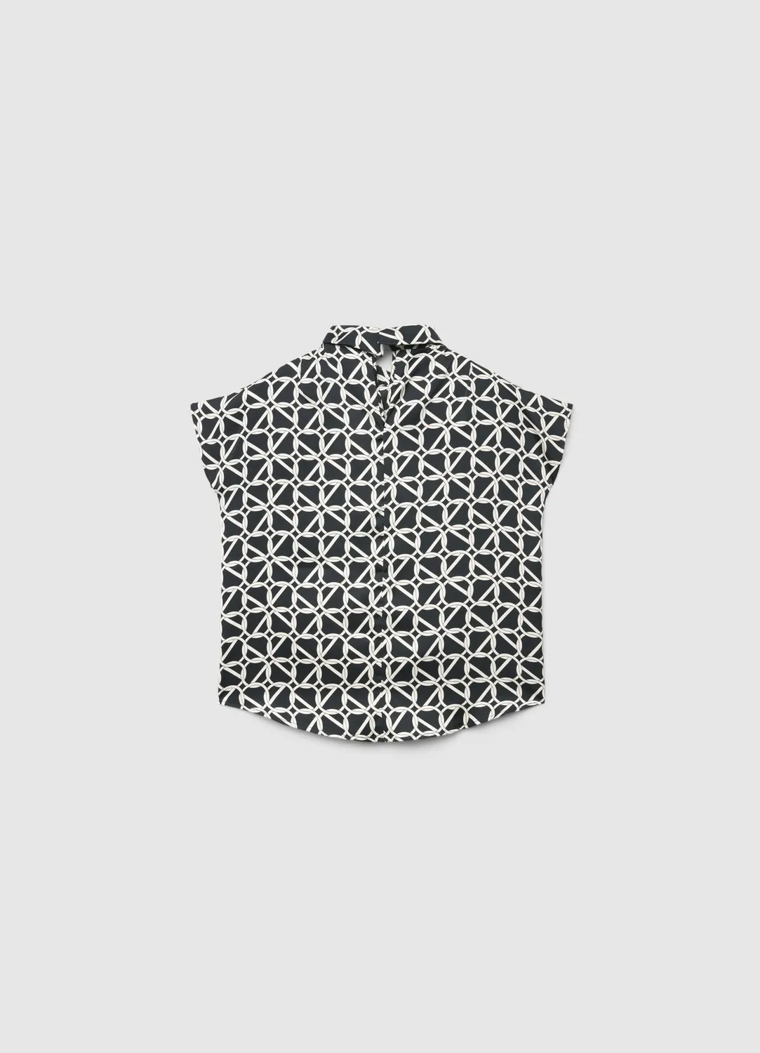 Calliope Blouse col coréen imprimé chaîne femme