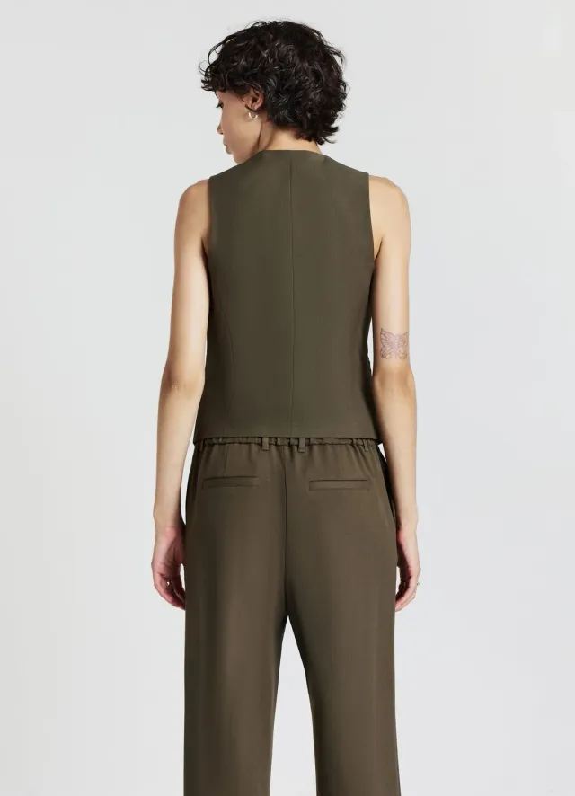 Calliope Gilet Uni gilet femme col V boutons