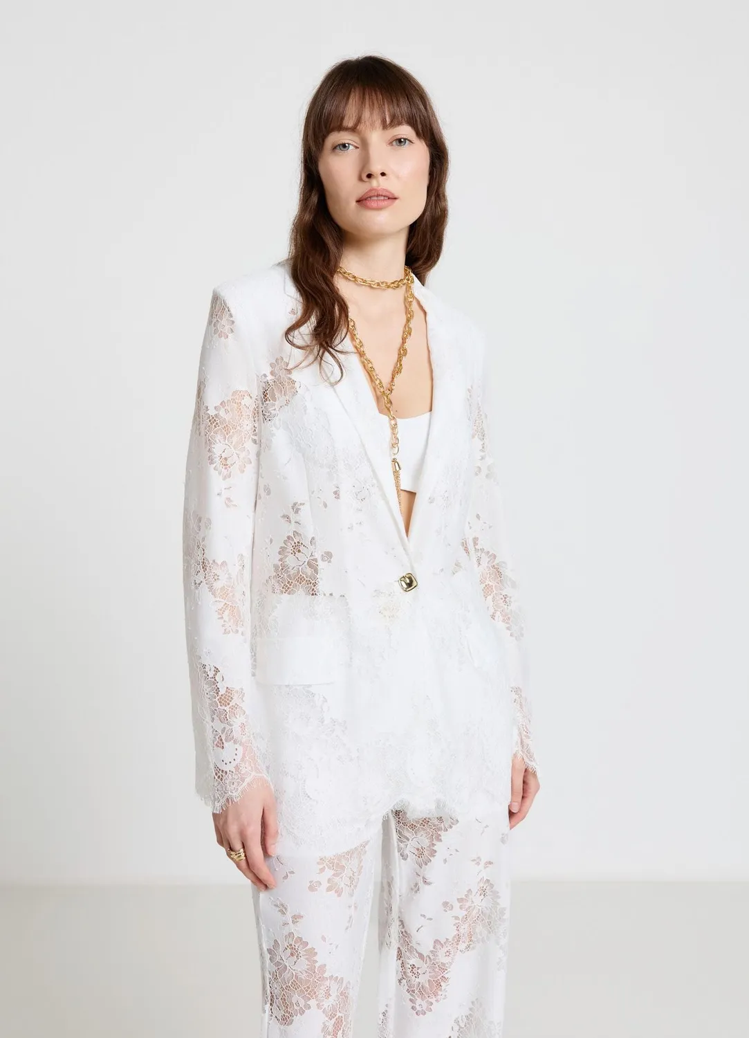 Calliope veste blazer femme dentelle feston