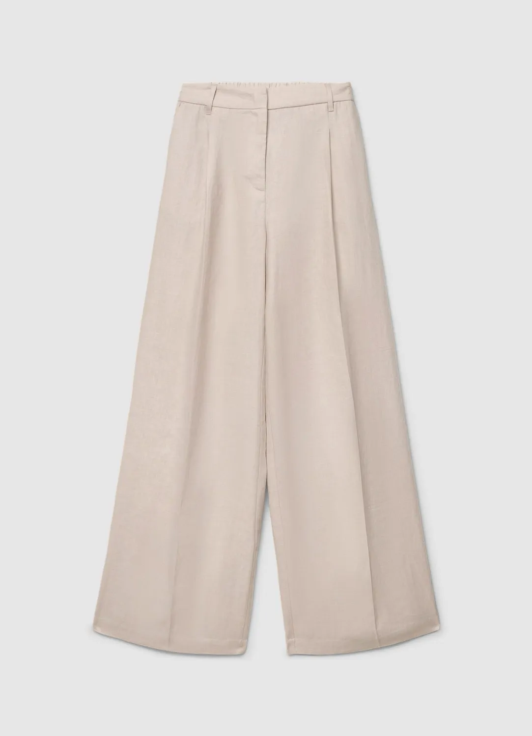 Calliope pantalon palazzo lin taille haute femme S