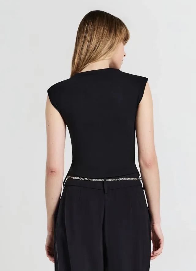 Calliope t-shirt femme cut-out bouche strass