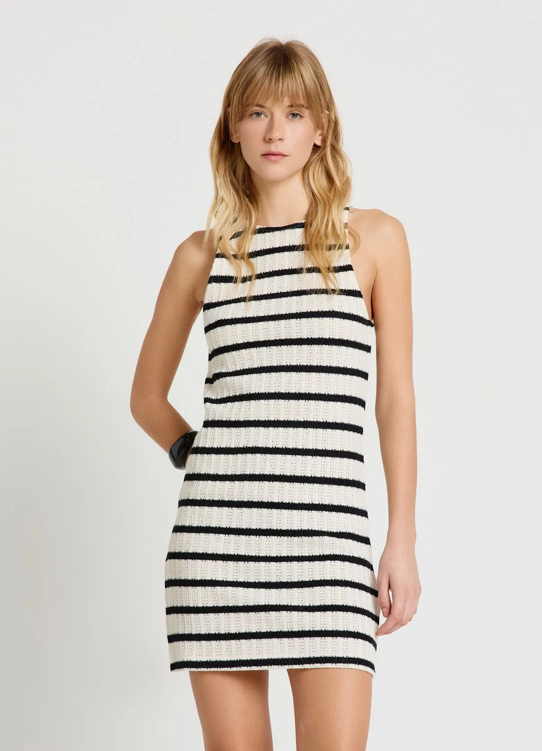 Calliope robe rayée sans manches mini femme