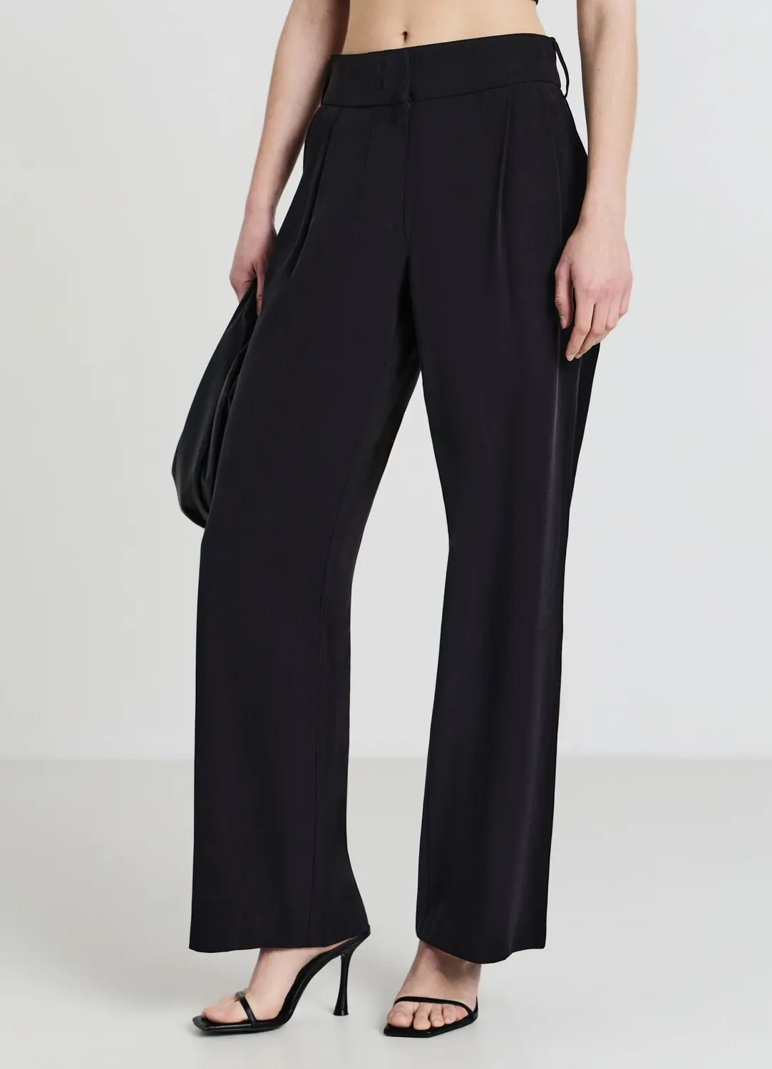 Calliope pantalon palazzo femme uni coupe large