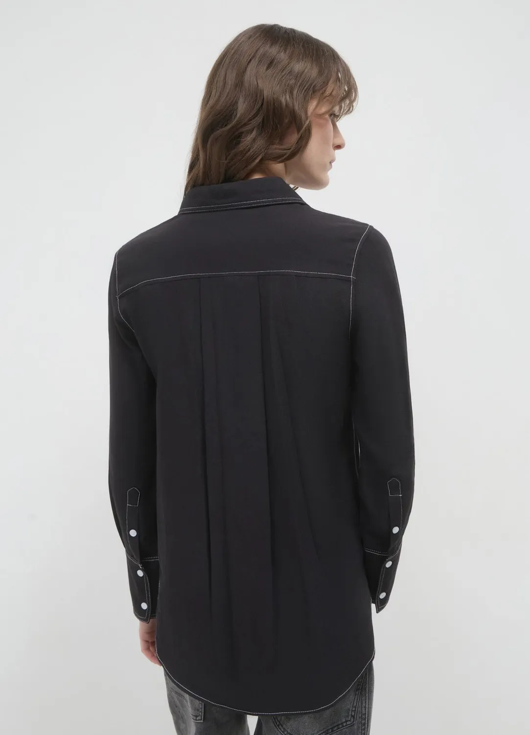 Calliope chemise femme surpiqûres contraste