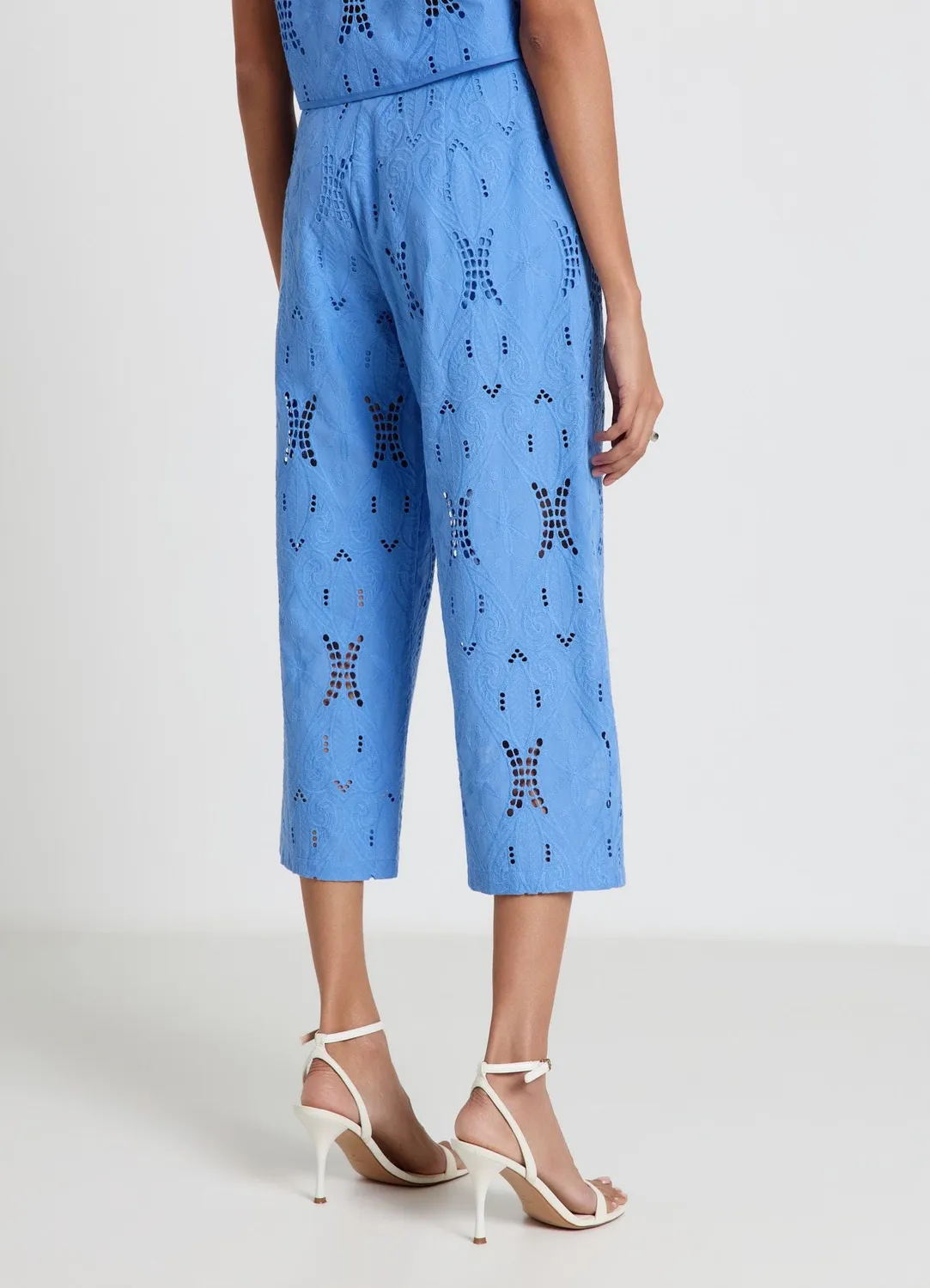 Calliope Pantalon culotte sangallo femme brodé