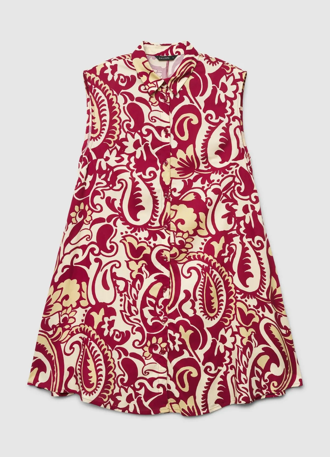 Calliope Blouse Sans Manches Feuilles Femme Chemisier