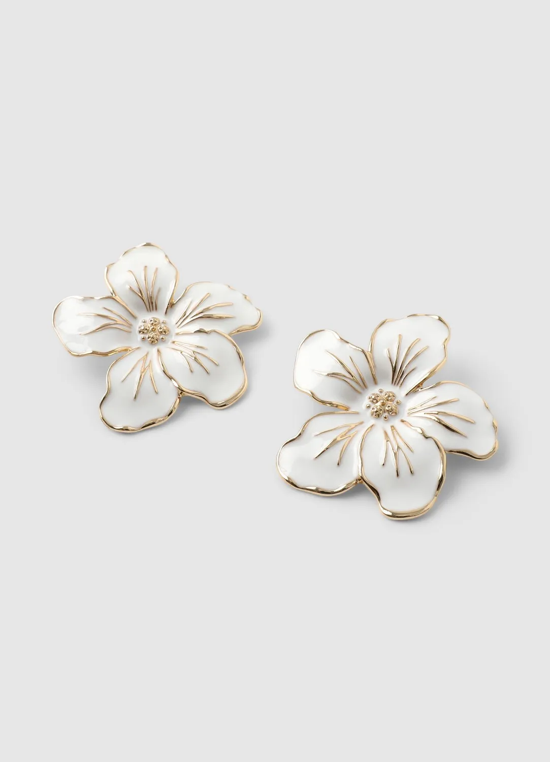 Calliope boucles d’oreilles fleur finition brillante TU