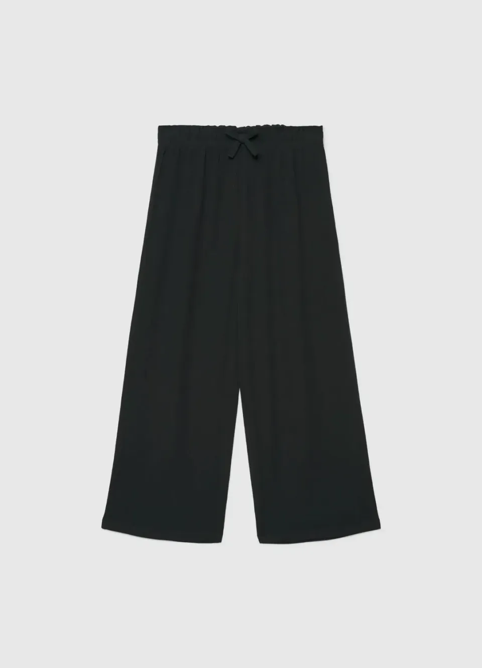 Calliope pantalon crop fille uni taille haute cordon
