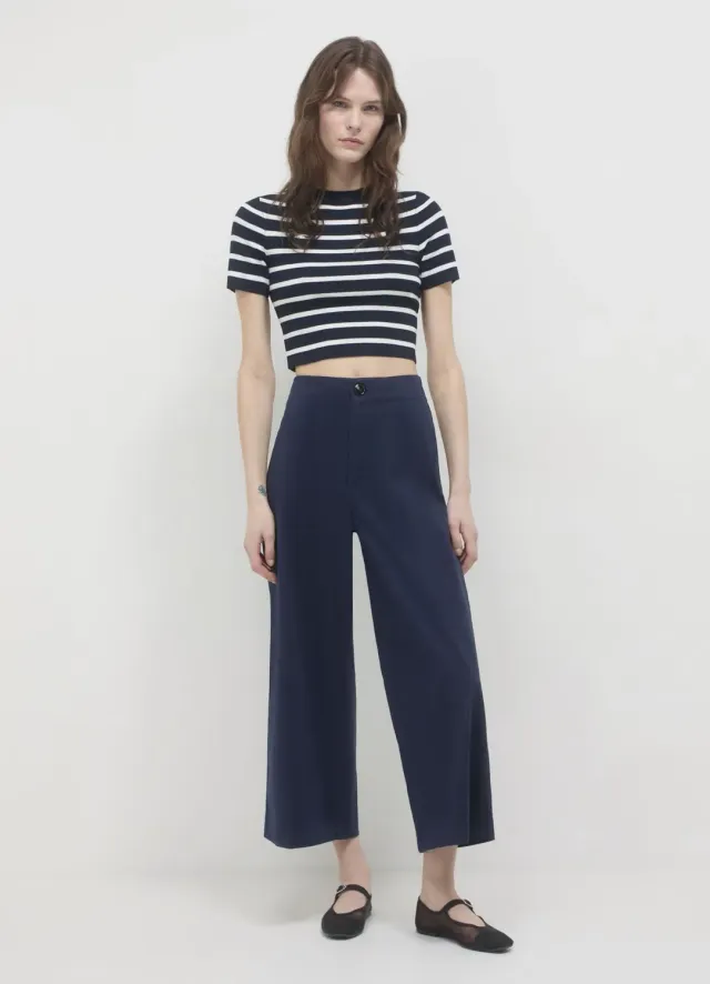 Calliope pantalon culotte coton femme uni