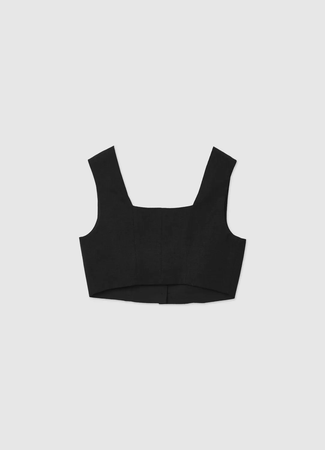 Calliope top court boutonné femme crop