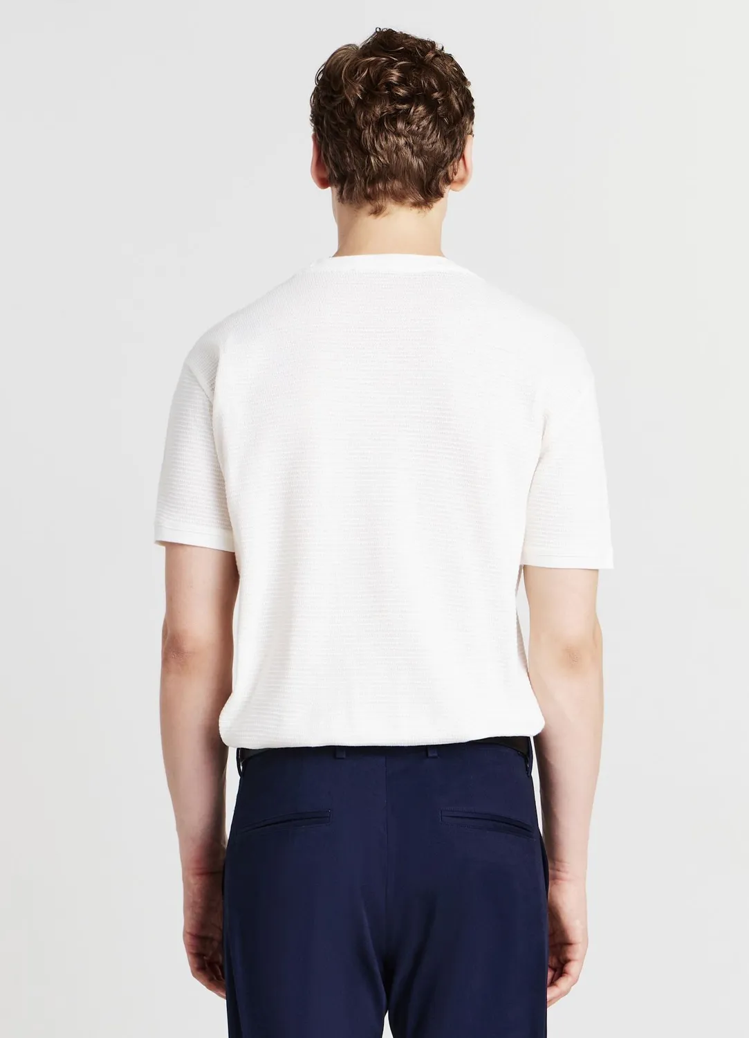 Calliope T-shirt coton texturé col rond homme