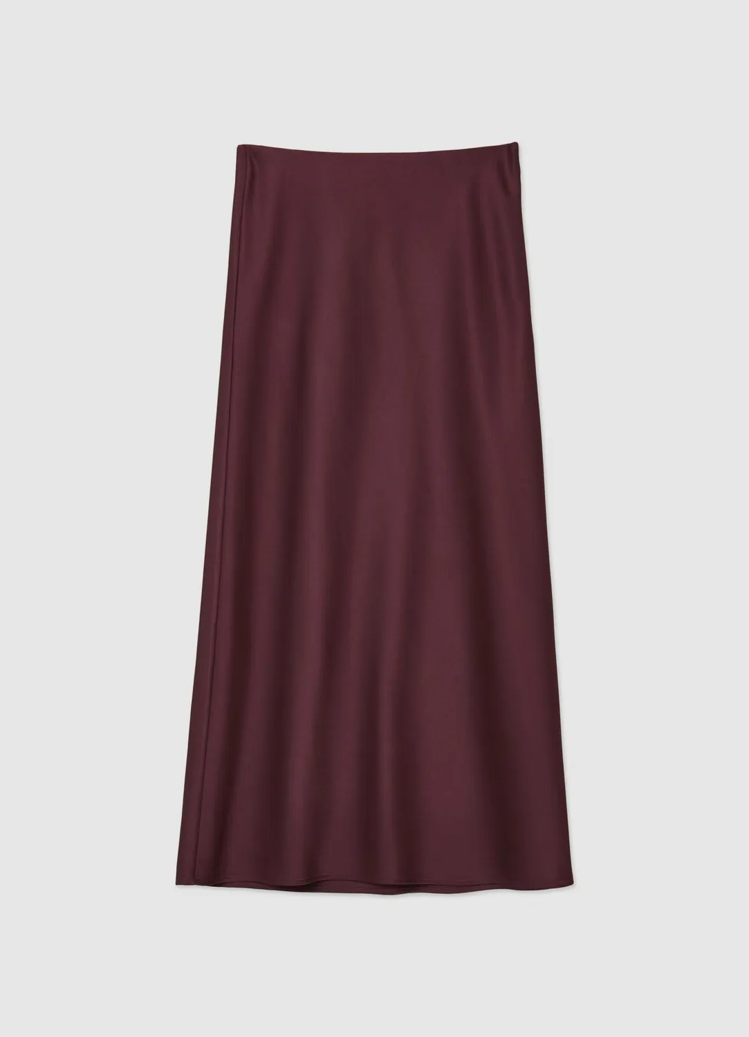 Calliope jupe midi femme satinée coupe droite