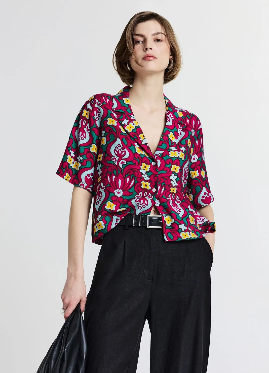 Calliope Chemise fantaisie chemisier femme coupe boxy