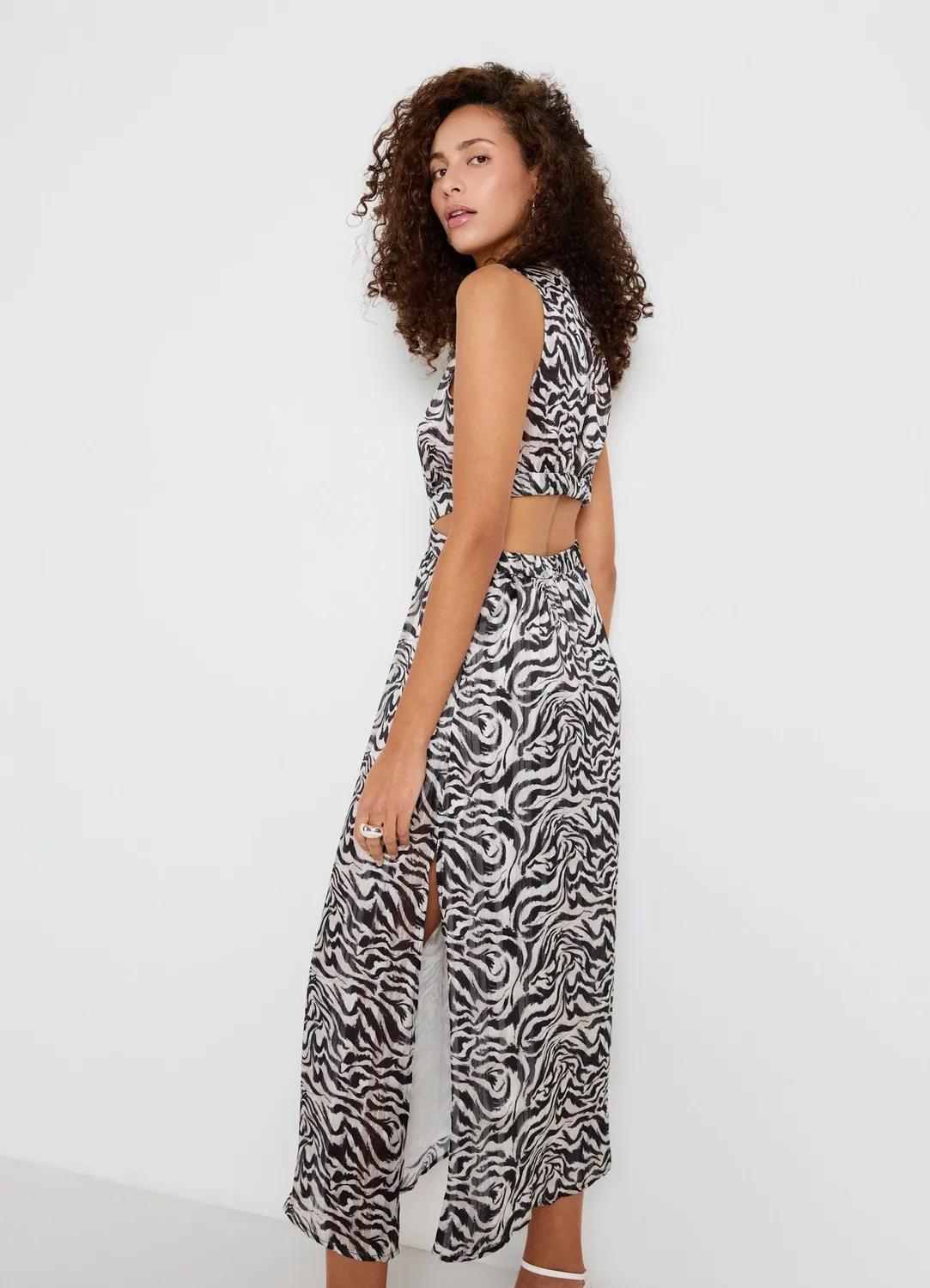 Calliope cut-out robe longue femme animalier