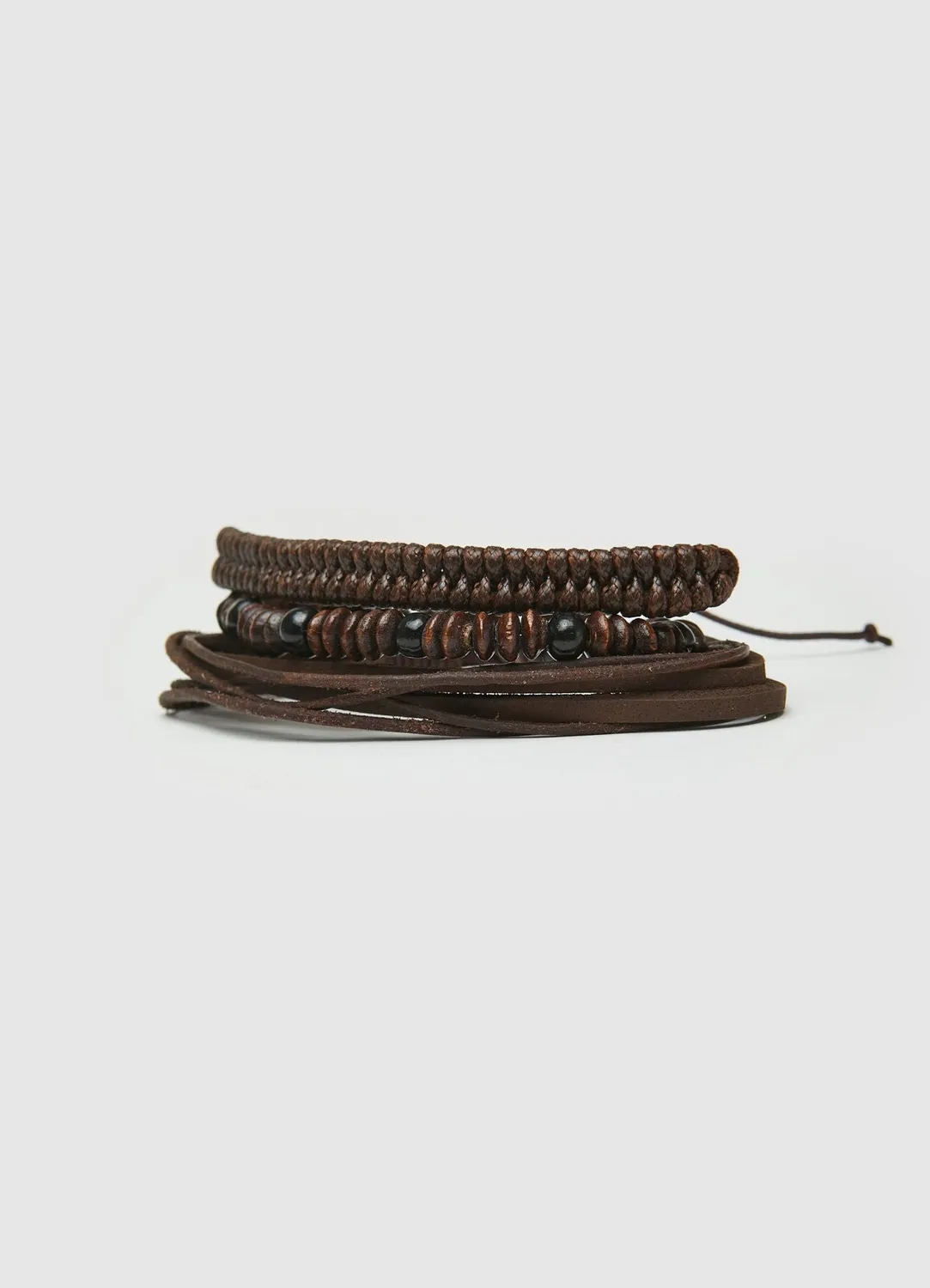 Calliope lot 3 bracelets homme perles réglables