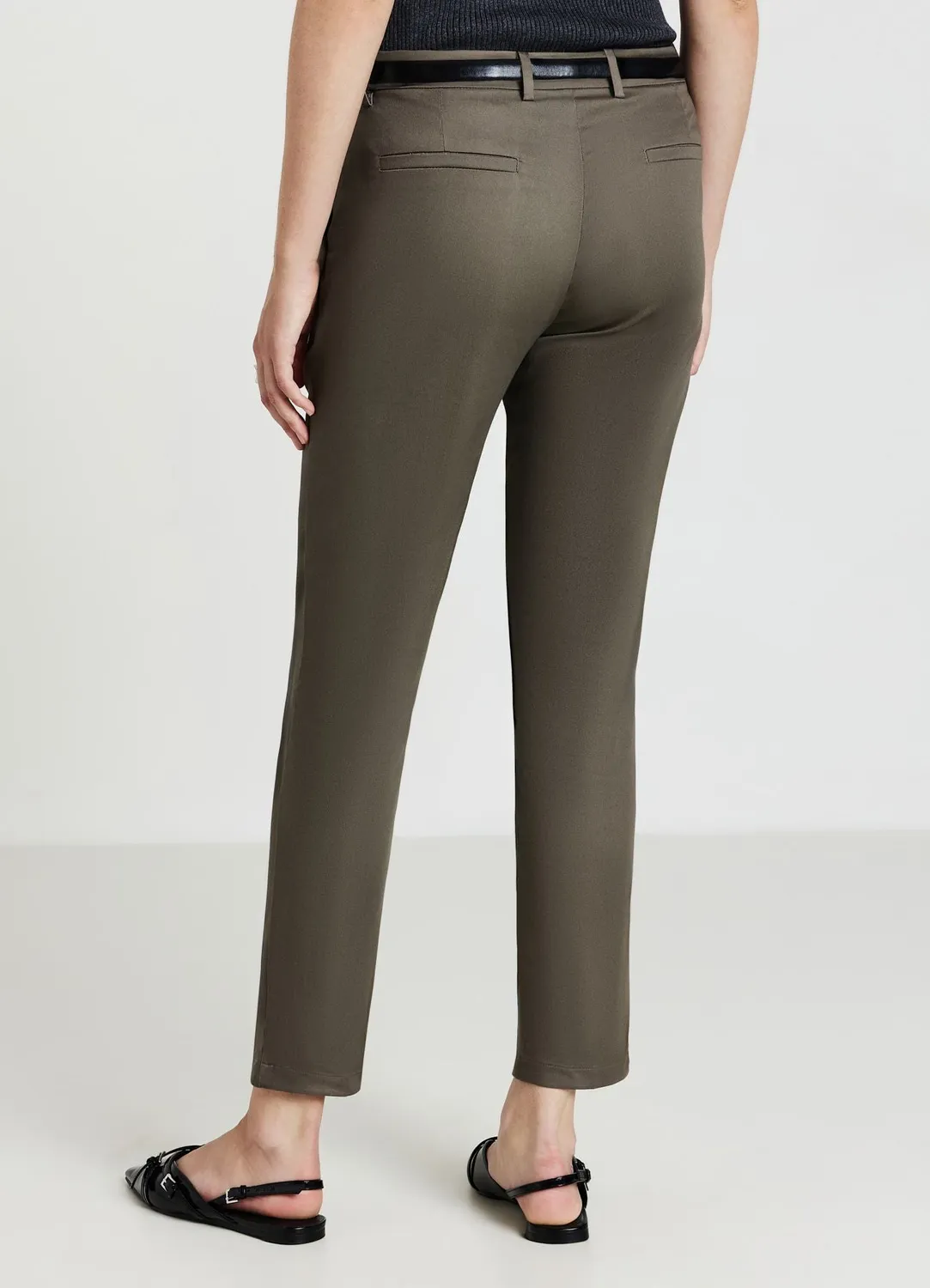 Calliope pantalon rasatello coton femme uni