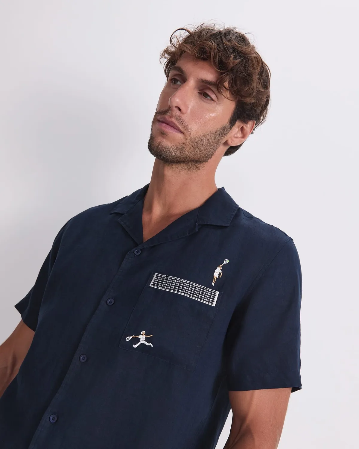 Sportscraft Club chemise lin homme taille M manches courtes