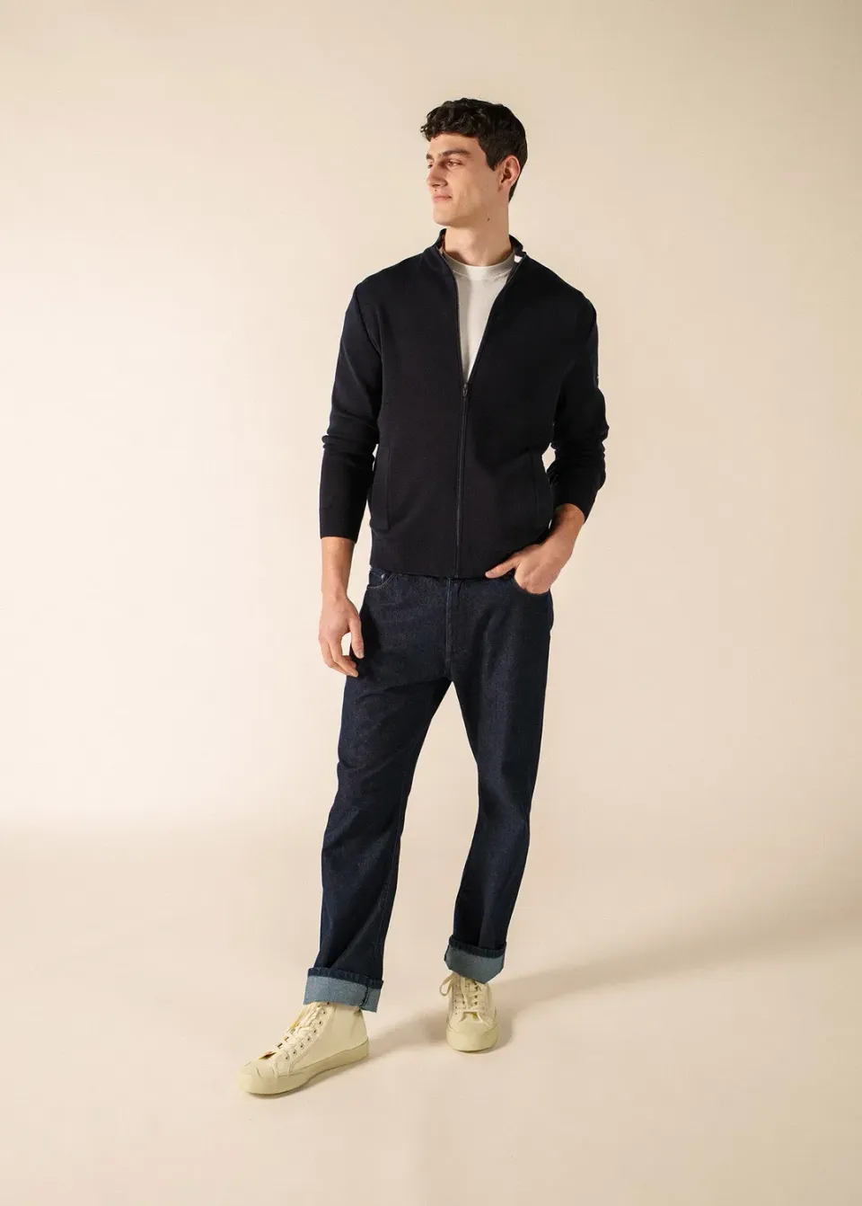 Saint James Equipage cardigan laine navy