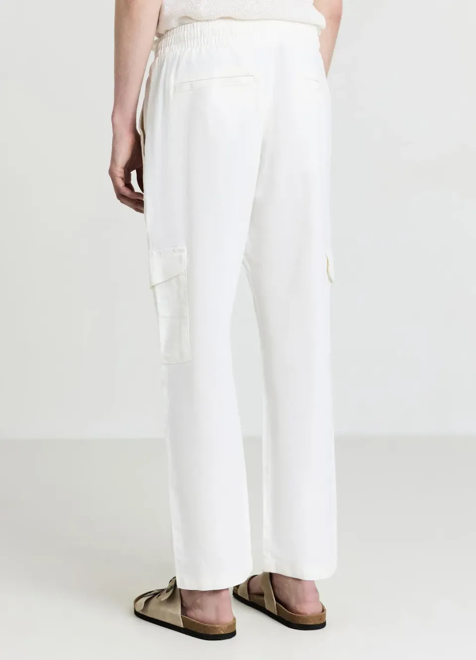 Calliope pantalon cargo homme coton uni coupe regular