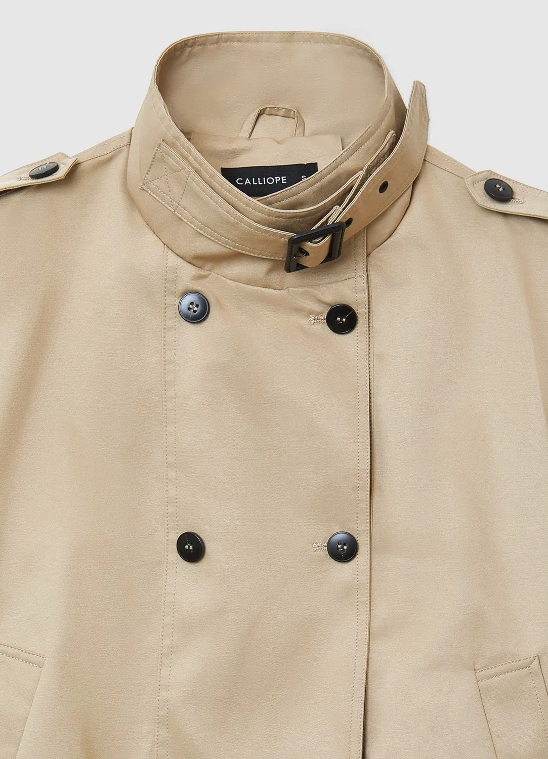 Calliope blouson court col montant femme uni