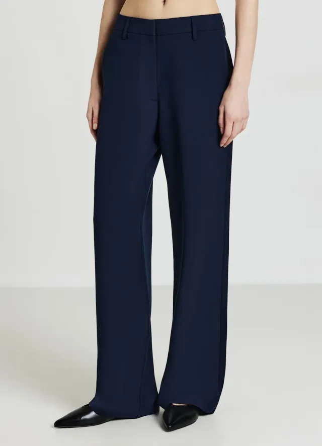 Calliope pantalon palazzo taille haute bureau