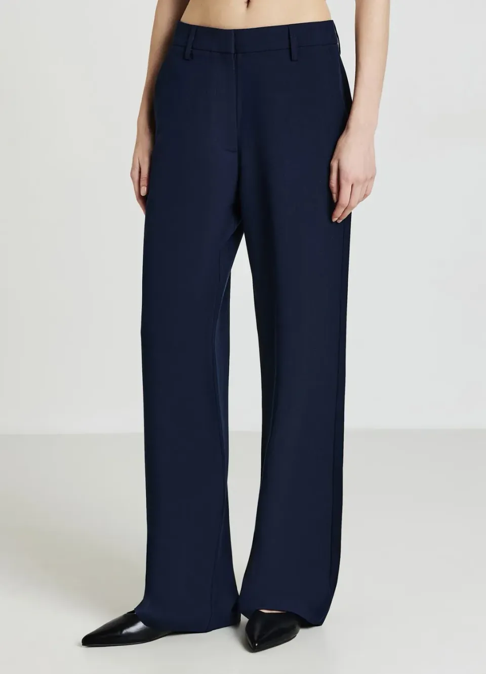 Calliope pantalon palazzo taille haute bureau