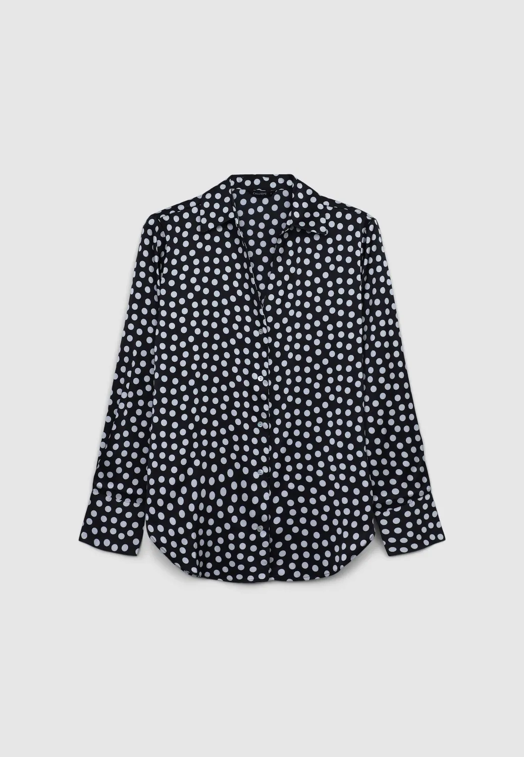 Calliope chemise pois chemisier satiné manches longues