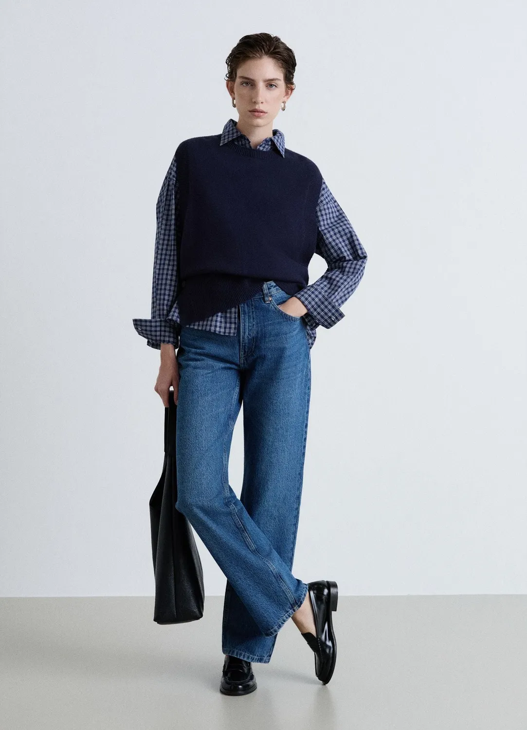 Calliope jean straight taille haute jean femme uni