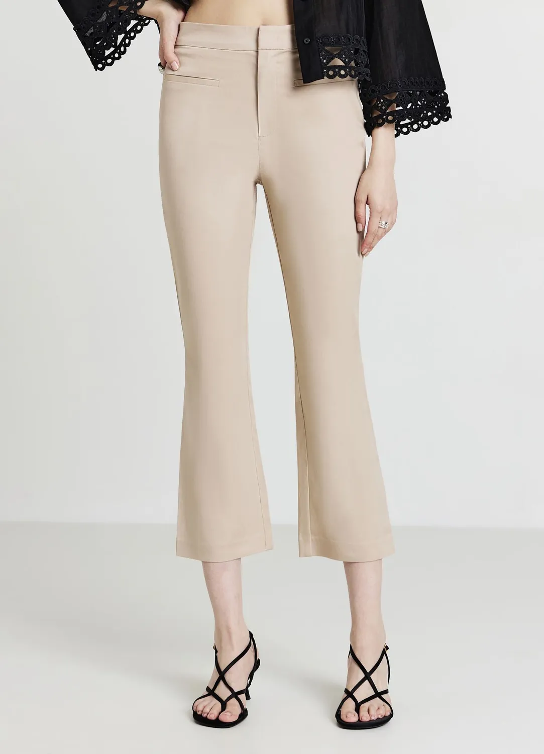 Calliope pantalon cropped flare femme coton