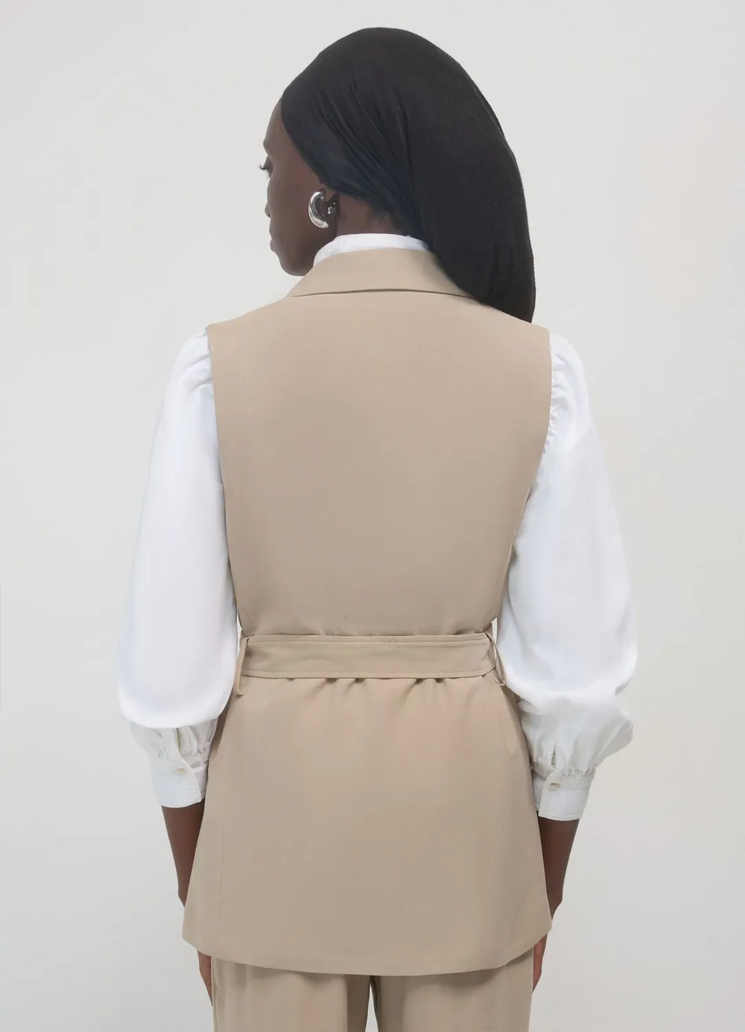 Calliope gilet double boutonnage ceinture