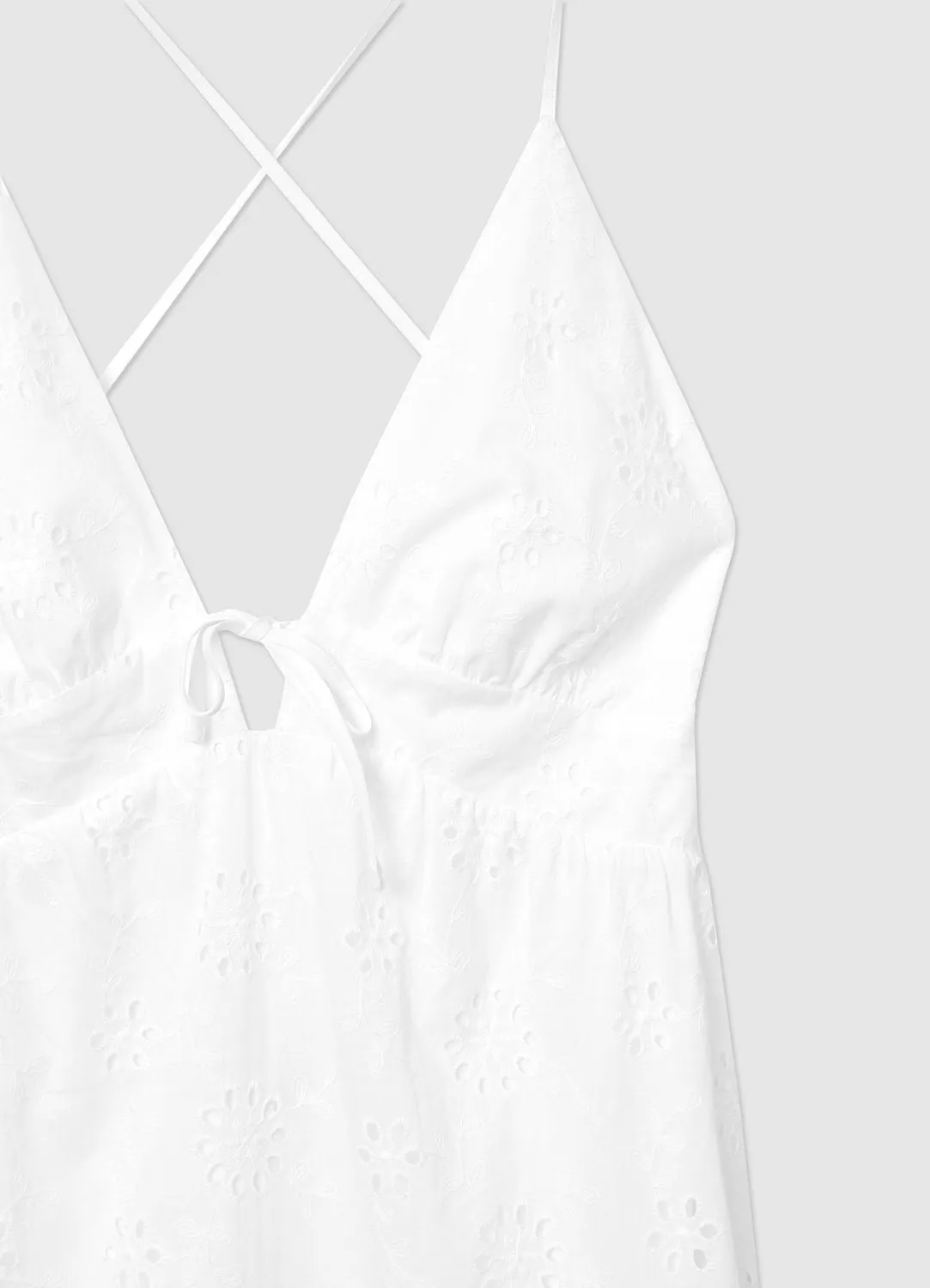 Calliope robe sangallo femme volants bretelles longue
