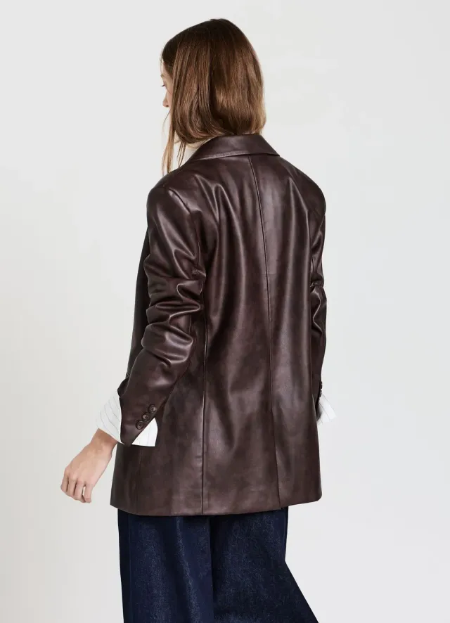 Calliope veste double boutonnage femme simili cuir