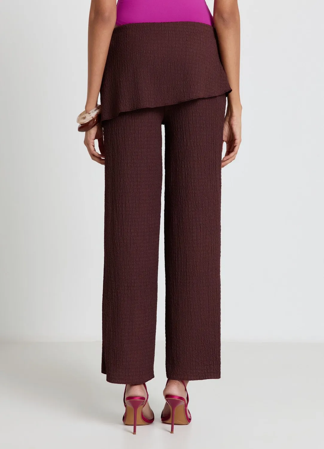 Calliope pantalon palazzo femme taille haute fluide