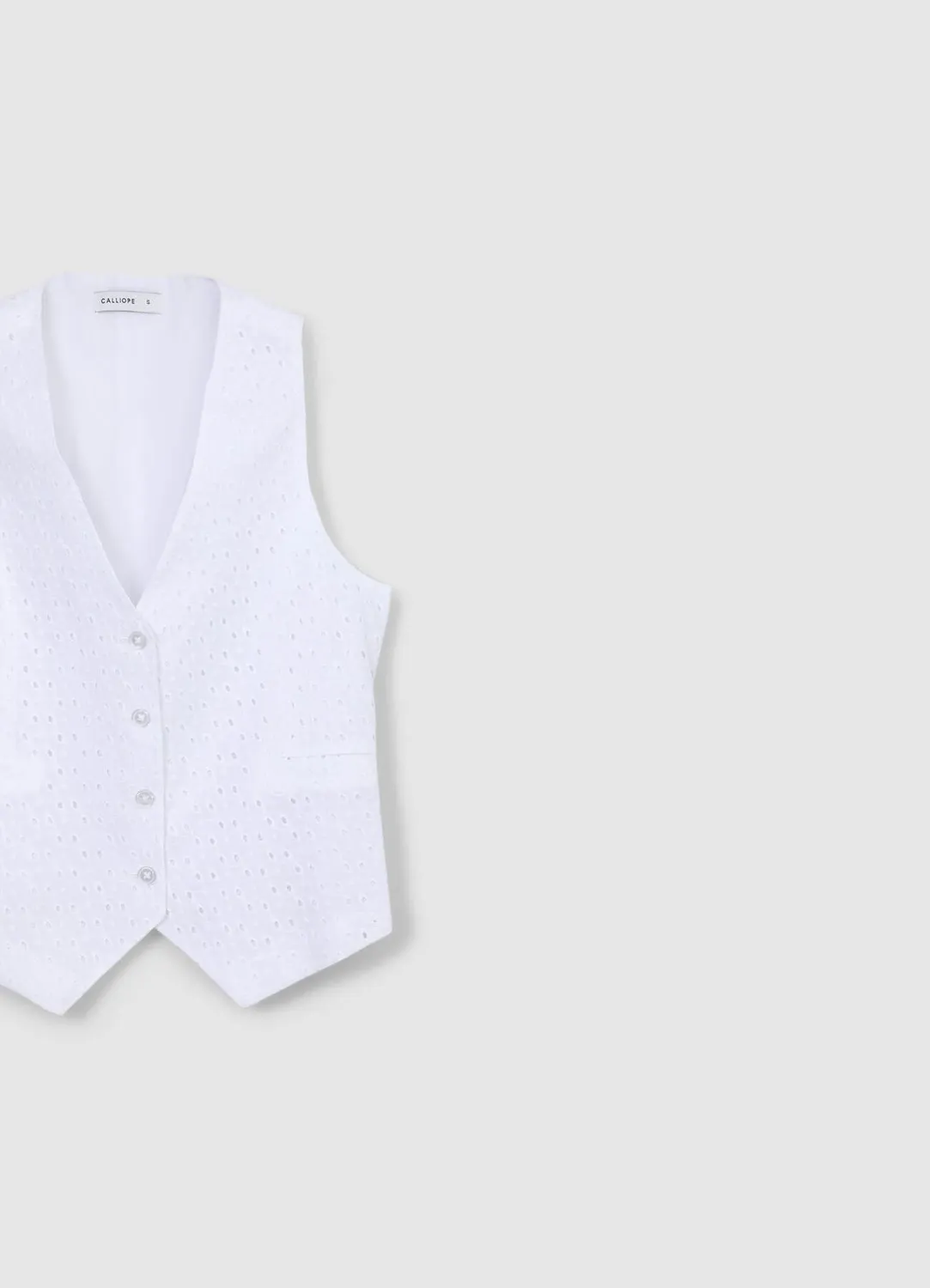 Calliope gilet sangallo 3 boutons femme