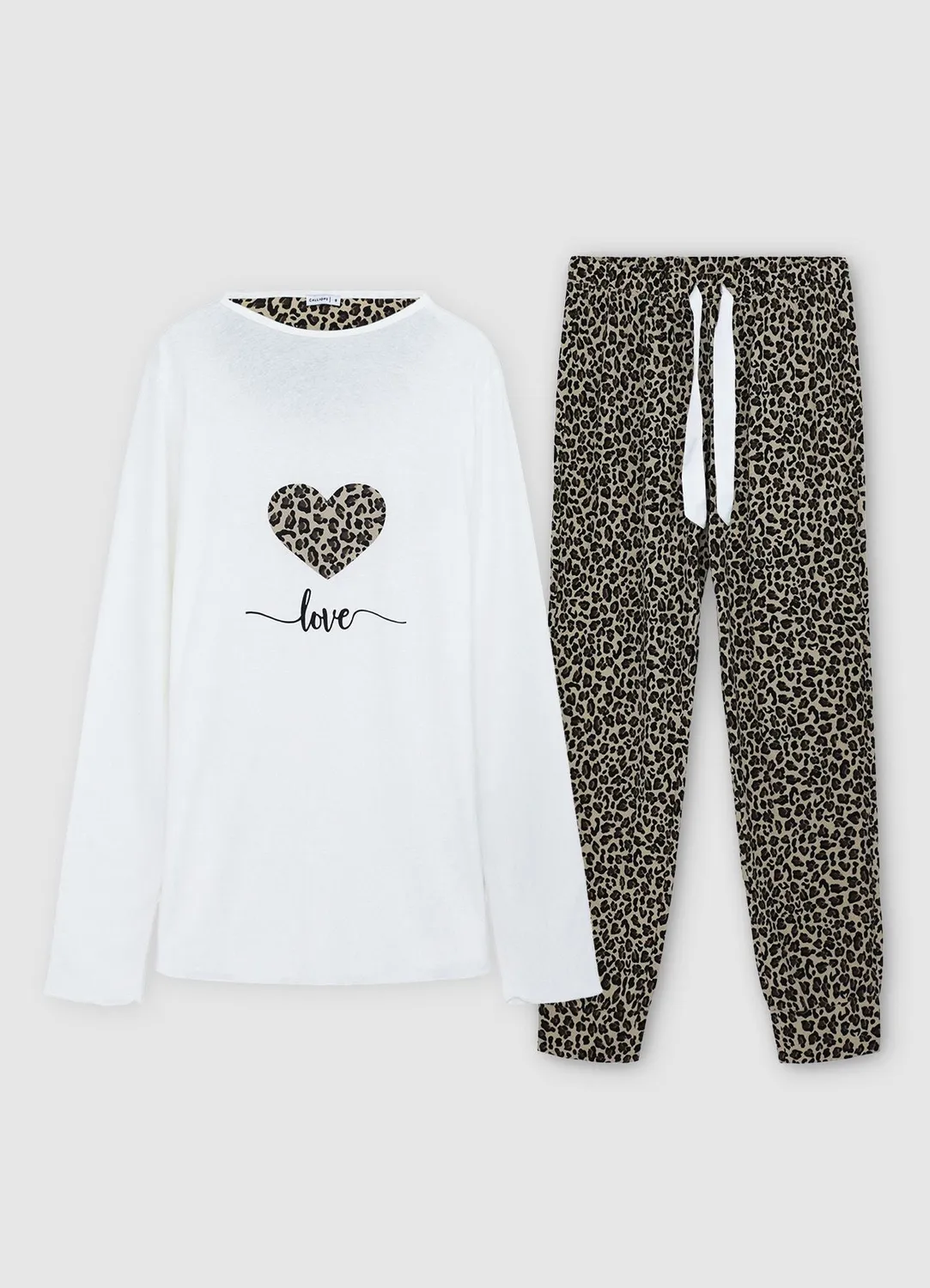 Calliope pyjama long femme animalier 2 pièces