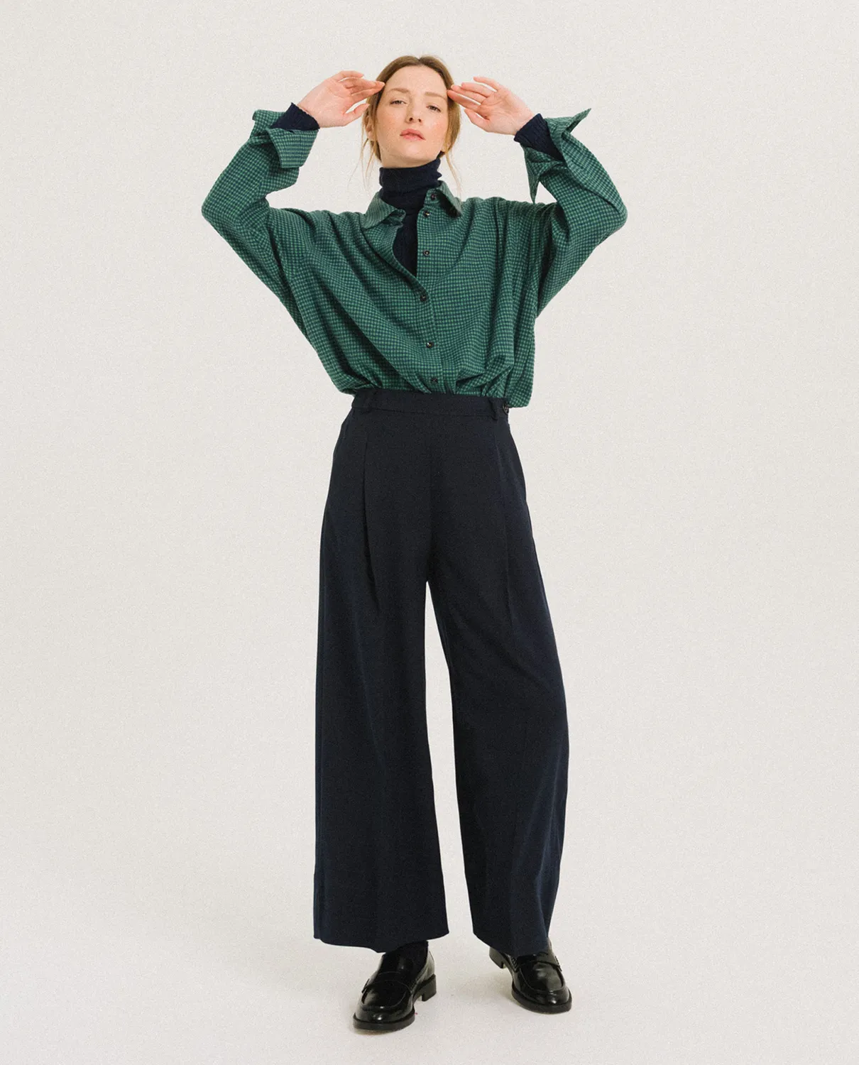 Tinsels Eugene pantalon Navy gabardine large