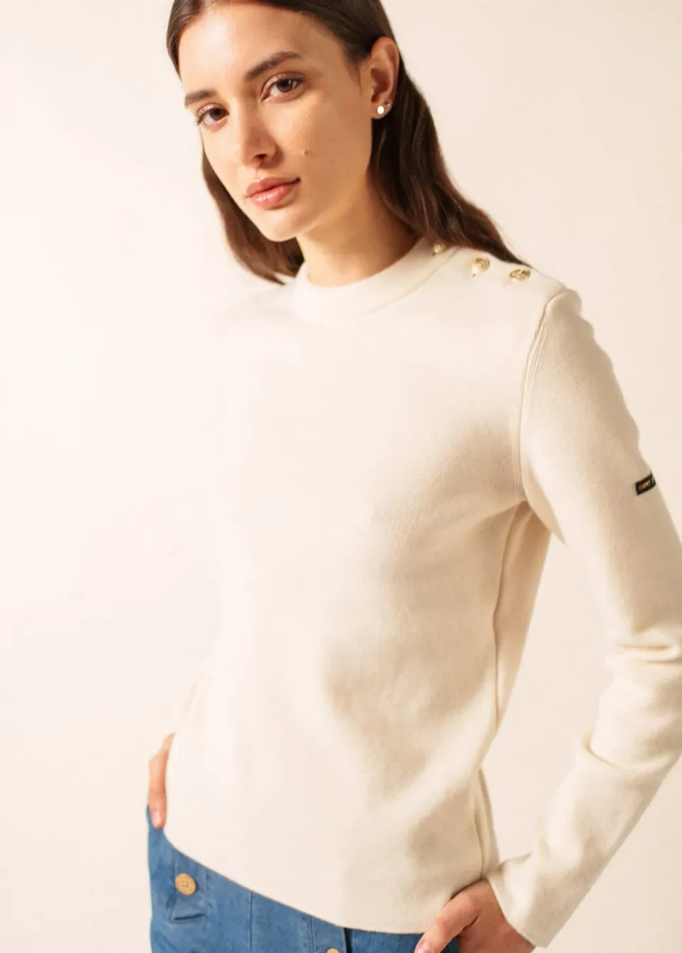 Saint James Brégançon pull écume cachemire
