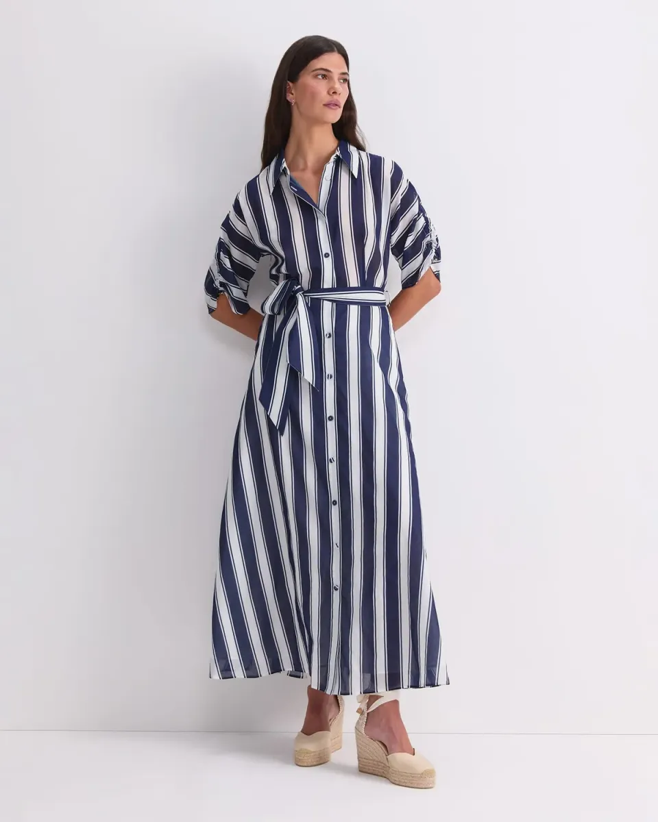 SPORTSCRAFT Dinah robe coton rayée midi à poches